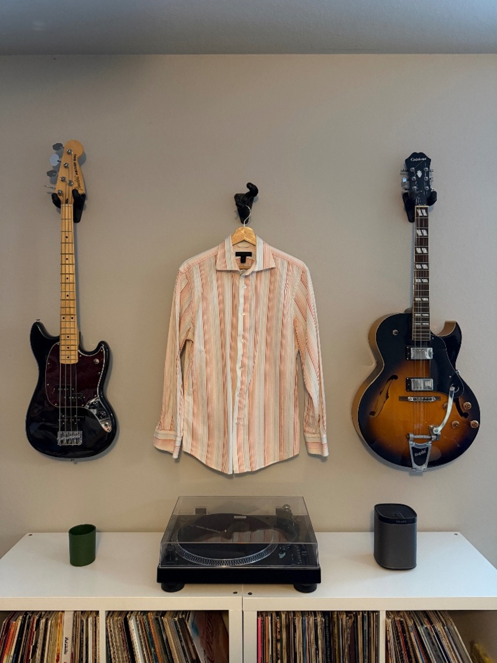 Express Design Studio Men's Striped Button Down Shirt Classic Fit Size M